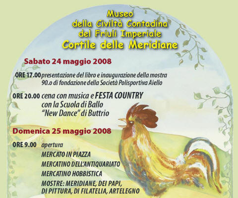 Programma della Festa delle Meridiane 2008 ad Aiello del Friuli