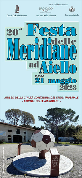 Fronte depliant della Festa delle Meridiane 2023 ad Aiello del Friuli