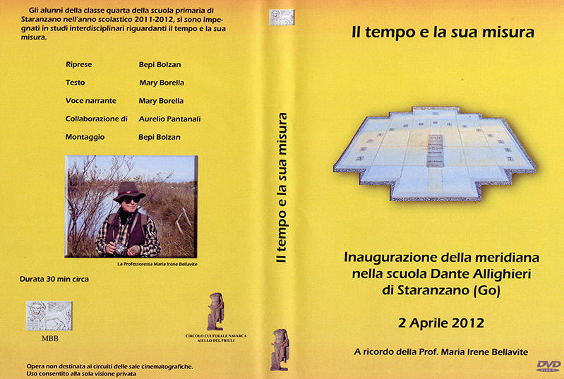 Opere del Circolo Navarca: copertina del DVD "Il Tempo e la sua misura: Inaugurazione della meridiana nella scuola Dante Alighieri di Staranzano (GO)"