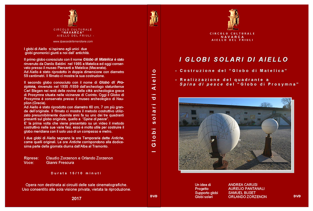 Opere del Circolo Navarca: copertina del DVD "I globi solari di Aiello"