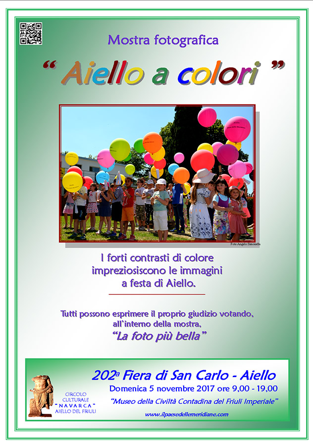 Iniziativa del 5 novembre 2017: mostra fotografica "Aiello a colori" nel contesto della 202 Fiera di San Carlo