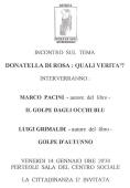 14 gennaio: incontro tematico