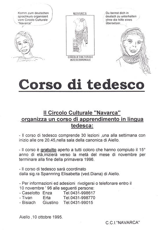 Iniziativa del 10 ottobre 1995: Corso di tedesco con Spannring Elisabetta