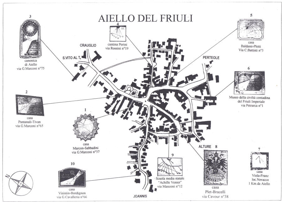 Iniziativa di novembre 1996: Volantino delle meridiane presenti ad Aiello