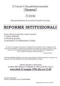 15 maggio: riforme istituzionali