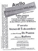 5 dicembre: serata su don Milani