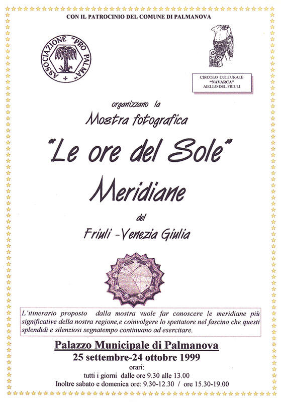 Iniziativa del 24 settembre 1999: Mostra fotografica "Le Ore del Sole" a Palmanova