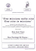 12 aprile: serata sulle missioni