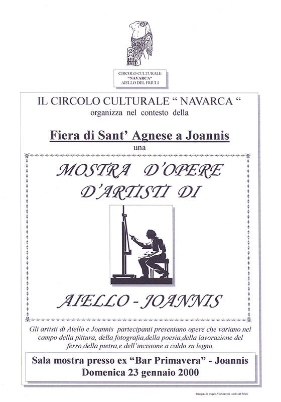 Iniziativa del 23 gennaio 2000: Mostre di artisti locali nel contesto della Festa di Sant'Agnese