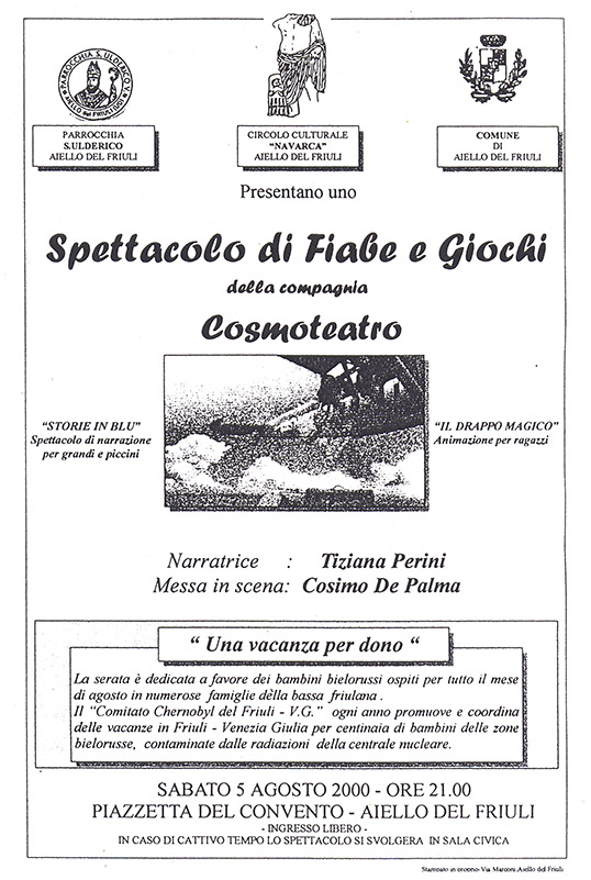 Iniziativa del 5 agosto 2000: Spettacolo di Fiabe e Giochi con la compagnia Cosmoteatro