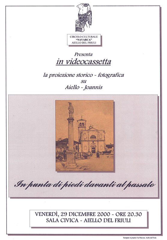 Iniziativa del 29 dicembre 2000: Proiezione del filmato "In punta di piedi davanti al passato"