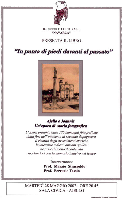 Iniziativa del 28 maggio 2002: Presentazione del libro: In punta di piedi davanti al passato