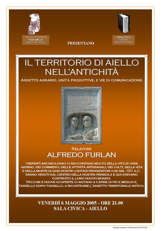 Iniziativa del 6 maggio 2005: Il territorio di Aiello nell'antichit