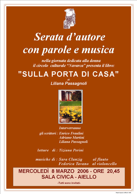 Iniziativa del 8 marzo 2006: presentazione del libro di Liliana Passagnoli: Sulla porta di casa