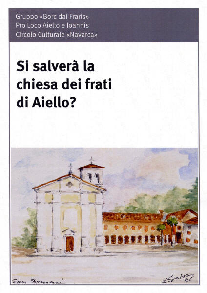 Iniziativa di marzo 2008: Fronte volantino del resoconto sulla situazione della Chiesa dei Frati di Aiello