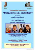 23 ottobre: serata sul tema: "Il rapporto con i nostri figli"