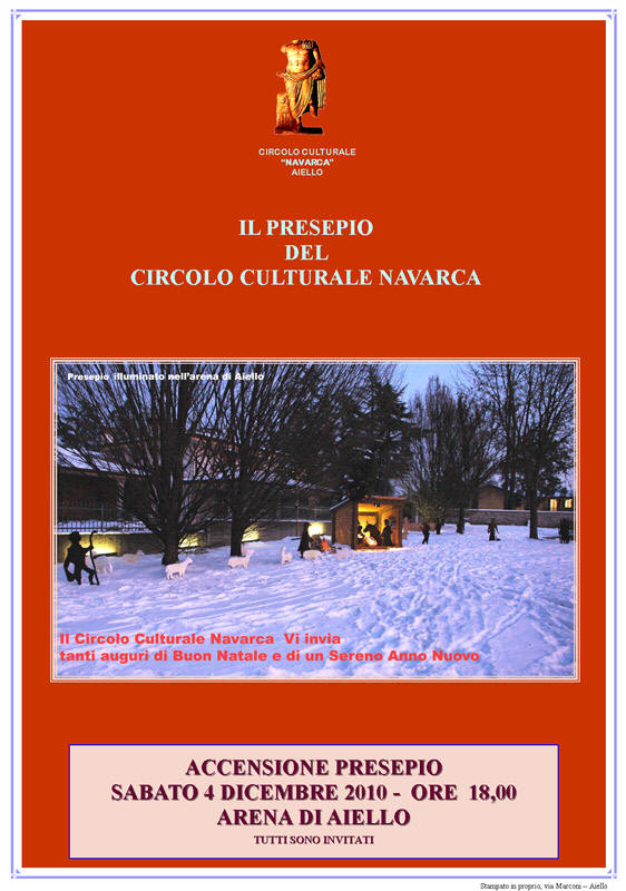 Visualizza l'iniziativa del 4 dicembre 2010: Accensione del presepio notturno nell'arena di Aiello
