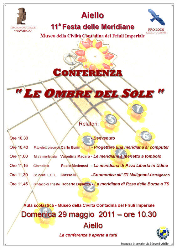 Festa delle meridiane 2011: conferenza delle meridiane
