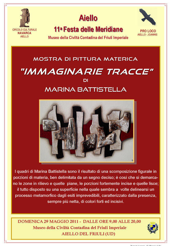 Festa delle Meridiane 2011: mostra di pittura "Immaginare tracce" di Marina Battistella