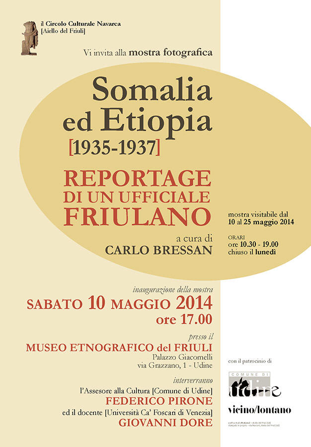Iniziativa del 10-25 maggio 2014: mostra fotografica "Somalia ed Etiopia 1935-1937"