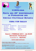 1 febbraio: festa del 20 anniversario del Circolo