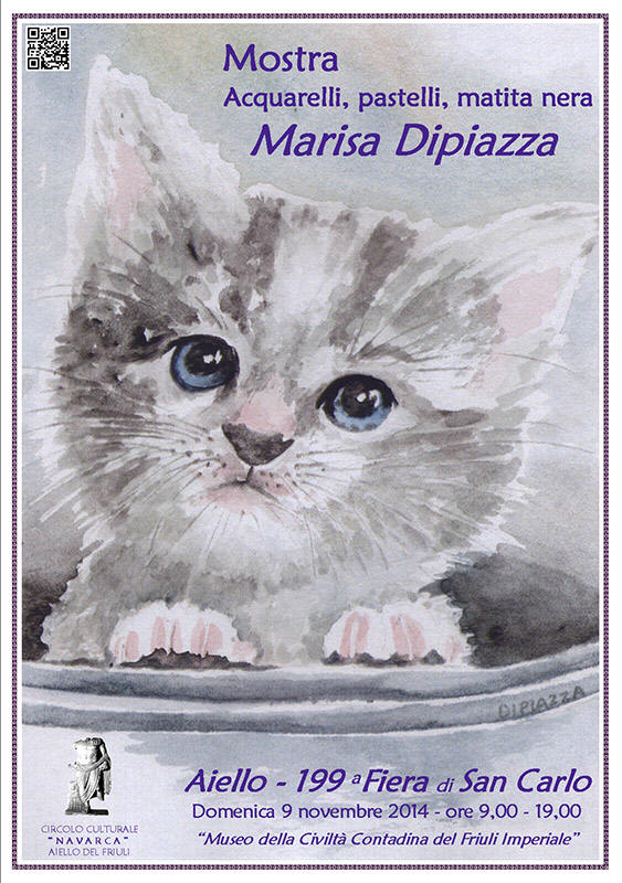 Iniziativa del 9 novembre 2014: Mostra di disegno e pittura di Marisa DiPiazza nel contesto della 199° Fiera di San Carlo