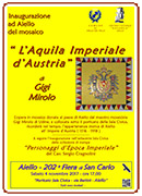 4 novembre: inaugurazione mosaico aquila imperiale d'Austria