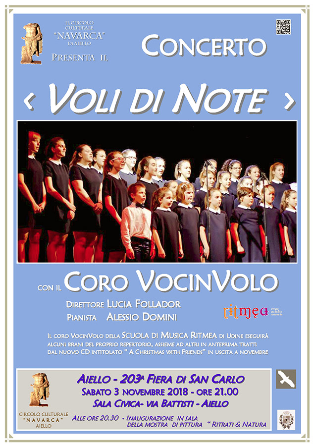 Iniziativa del 3 novembre 2018: concerto "Voli di Note" nel contesto della 203 Fiera di San Carlo