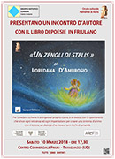 10 marzo: presentazione libro di poesie a Tavagnacco