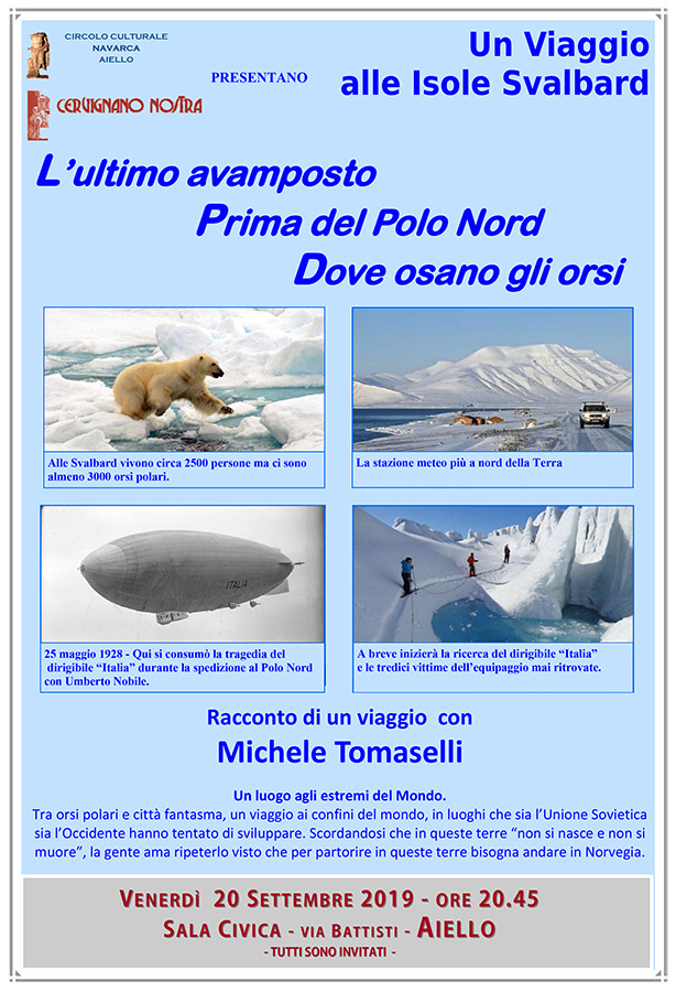 Iniziativa del 20 settembre 2019: racconto di un viaggio alle Isole Svalbard