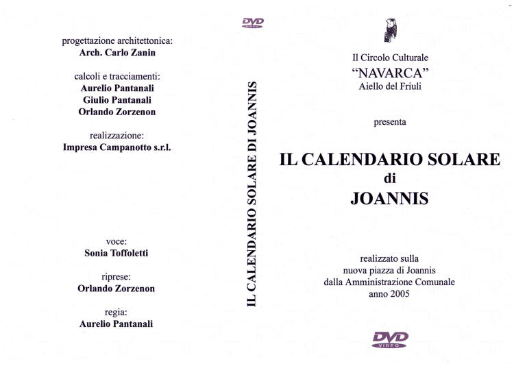 Opere del Circolo Navarca: copertina del DVD "Il calendario solare di Joannis"