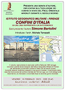 10 febbraio: presentazione libro " Confini d'Italia"