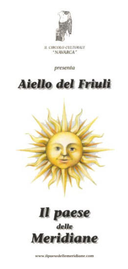 Volantino "Aiello del Friuli: Il paese delle Meridiane" del 2002