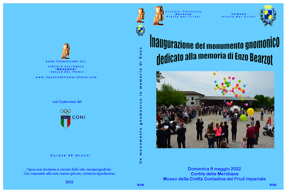 Opere del Circolo Navarca: copertina del DVD "Inaugurazione del monumento gnomonico dedicato alla memoria di Enzo Bearzot"