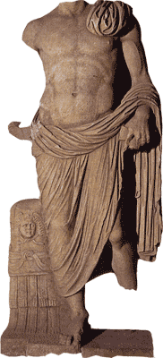 Statua sepolcrale del Navarca (epoca romana) reinvenuta nel 1953 nelle campagne tra Aiello e Cavenzano 