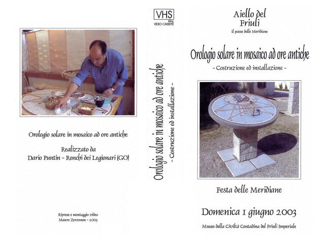 Opere del Circolo Navarca: copertina della cassetta "Orologio solare in mosaico ad ore antiche"