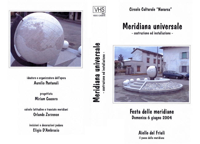Opere del Circolo Navarca: copertina della cassetta "Meridiana universale"